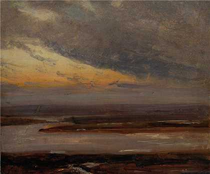 约翰·克里斯蒂安·达尔（Johan Christian Dahl，挪威画家）-(易北河研究（约 1833 年）)