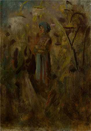 拉迪斯拉夫·梅德尼亚斯基（Ladislav Mednyánszky，匈牙利画家）-(田野上的女孩（1900 – 1910）)