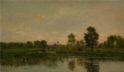 查尔斯·弗朗索瓦·杜比尼（Charles-Francois Daubigny，法国画家）-(沼泽 (1871))