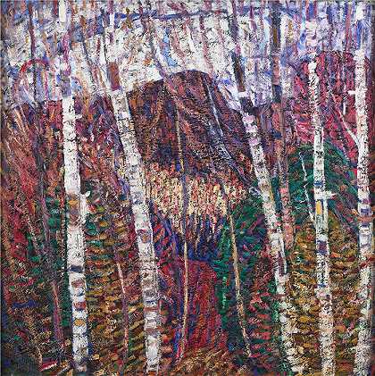 马斯登·哈特利（Marsden Hartley，美国画家）-(白桦树（c.1908）)