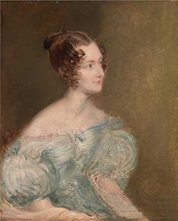 约翰·林内尔（John Linnell，英国画家）-(一个女人的肖像（1835 年）)