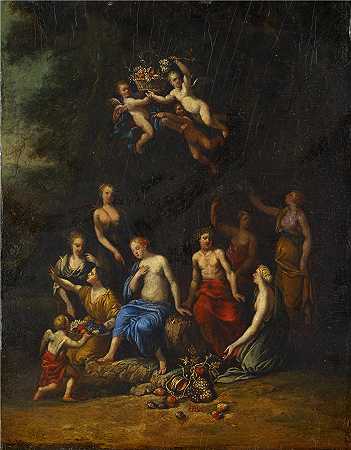 杰拉德·德·莱雷瑟（Gerard de Lairesse，荷兰画家）-(巴克斯和波莫纳)
