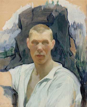 佩卡·哈洛宁(Pekka Halonen，芬兰画家）-(自画像（1893）)