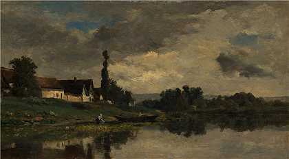 查尔斯·弗朗索瓦·杜比尼（Charles-Francois Daubigny，法国画家）-(塞纳河上的波特乔伊 (1850–1878))
