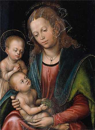 老卢卡斯·克拉纳赫（Lucas Cranach the Elder，德国画家）-(圣约翰 (1512 – 1514) 婴儿崇拜的圣母和孩子)