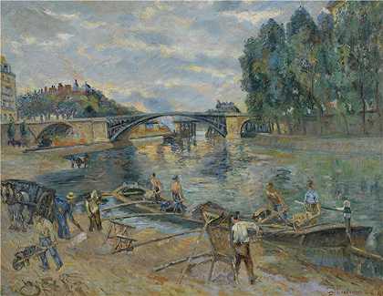 让·巴蒂斯特·阿曼德·纪尧姆（Jean Baptiste Armand Guillaumin，法国画家）-(巴黎萨利桥（约1886年）)