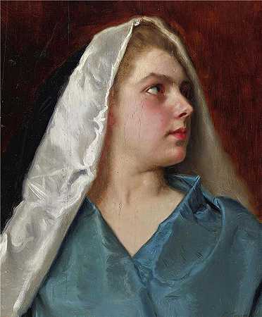 古斯塔夫·让·雅凯（Gustave Jean Jacquet，法国画家）-(披风的女人)