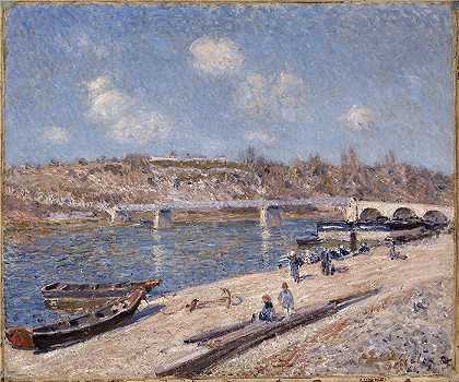 阿尔弗雷德·西斯利（Alfred Sisley，法国画家）-(圣马梅海滩 (1884))