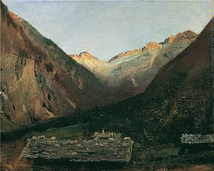 安东·罗马科（Anton Romako，奥地利画家）-(加斯坦附近的普罗索之夜（1877年）)