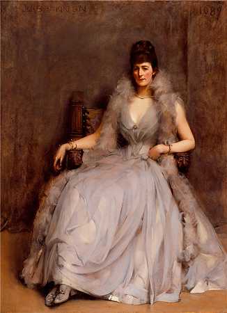 詹姆斯·杰布萨·香农 (James Jebusa Shannon，美国画家)-(塞西莉亚塔的肖像（1889 年）)