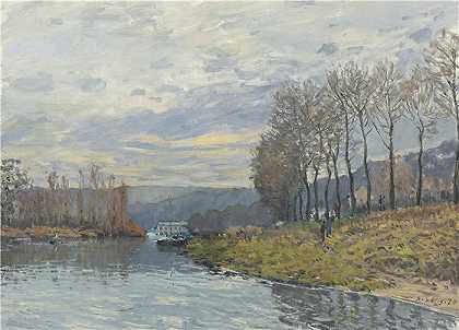 阿尔弗雷德·西斯利（Alfred Sisley，法国画家）-(塞纳-布吉瓦尔 (1873))