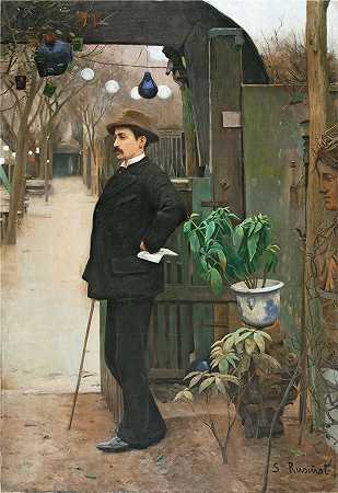 圣地亚哥·鲁西尼奥尔（Santiago Rusiñol，西班牙画家）-(Miquel Utrillo 的肖像(1))