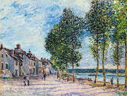阿尔弗雷德·西斯利（Alfred Sisley，法国画家）-(拉塞纳河 À Bougival (1876-77))