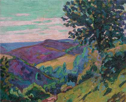 让·巴蒂斯特·阿曼德·纪尧姆（Jean Baptiste Armand Guillaumin，法国画家）-(克罗赞风景（1922）)