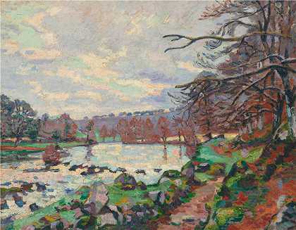 让·巴蒂斯特·阿曼德·纪尧姆（Jean Baptiste Armand Guillaumin，法国画家）-(克罗赞特Genetin大坝（约1898年）)