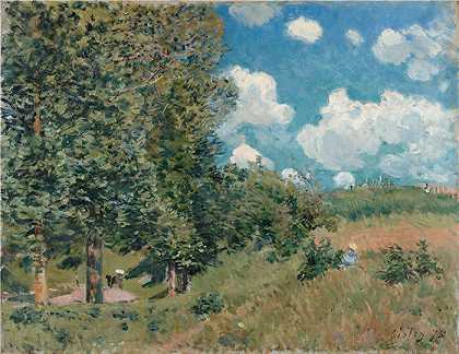 阿尔弗雷德·西斯利（Alfred Sisley，法国画家）-(从凡尔赛到圣日耳曼的路（1875 年）)