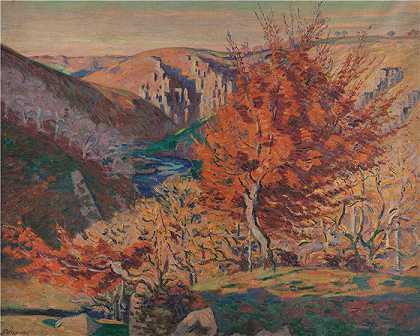 让·巴蒂斯特·阿曼德·纪尧姆（Jean Baptiste Armand Guillaumin，法国画家）-(风景，La Rocher de la Fileuse（1893-1920）)