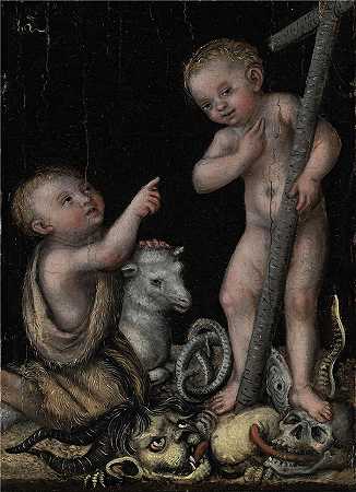 老卢卡斯·克拉纳赫（Lucas Cranach the Elder，德国画家）-(婴儿基督和施洗者圣约翰)