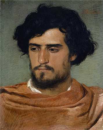 阿诺德·伯克林（瑞士画家 ，Arnold Böcklin）-(罗马人的头（1863）)