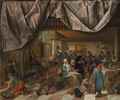 扬·斯汀（Jan Steen，荷兰画家）-(人的一生（约 1665 年）)