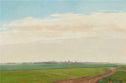 劳里茨·安徒生·瑞(Laurits Andersen Ring，丹麦画家)-(夏日风景 (1900))