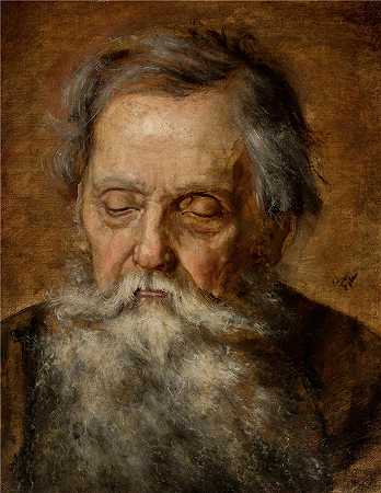 莫里西·戈特利布（Maurycy Gottlieb，波兰画家）-(一个有胡子的老人的肖像)
