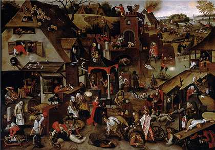 小彼得·勃鲁盖尔（Pieter Brueghel the Younger）-荷兰谚语