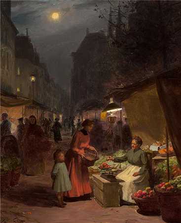 维克多·加布里埃尔·吉尔伯特（Victor Gabriel Gilbert，法国画家）-(水果小贩)