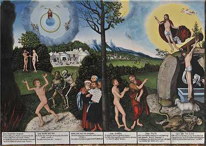 老卢卡斯·克拉纳赫（Lucas Cranach the Elder，德国画家）-(诅咒与救赎（1529）)