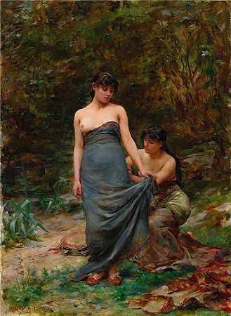 乔治·莫罗·德图尔（Georges Moreau De Tours，法国画家，1848-1901 年）-(配件（1887）)