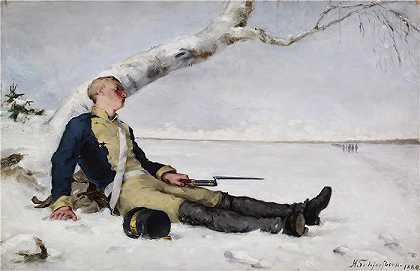海伦·施杰夫贝克（Helene Schjerfbeck，芬兰画家）-(雪中​​受伤的战士 (1880))