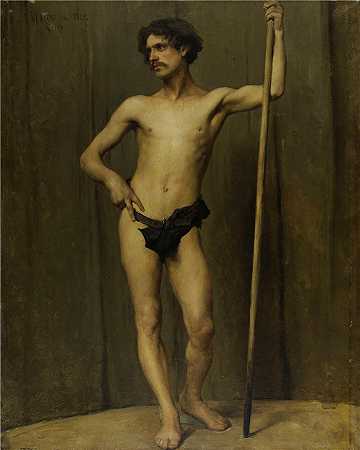 乔治·莫罗·德图尔（Georges Moreau De Tours，法国画家，1848-1901 年）-(基于生活模式的人物研究（1878年）)