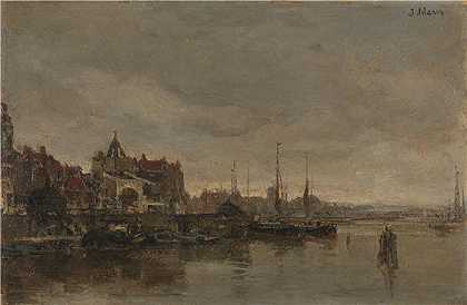 雅各布·马里斯（Jacob Maris，荷兰画家）-(阿姆斯特丹盖尔德塞卡德桥上的施莱尔斯托伦酒店（1872年至1876年） )