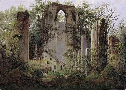 卡斯珀·大卫·弗里德里希（Caspar David Friedrich，德国画家）–(修道院废墟 Eldena (1824))