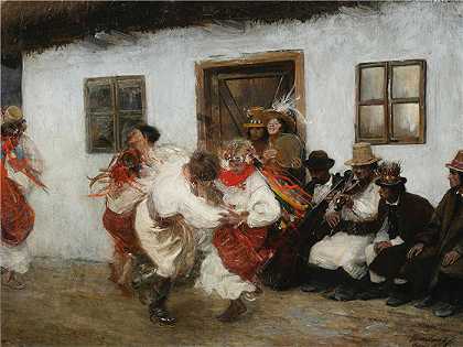 特奥多尔·阿克森托维奇（Teodor Axentowicz，波兰画家）-(乌克兰民间舞蹈（1895 年）)
