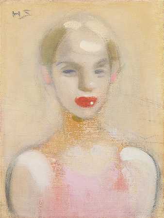海伦·施杰夫贝克（Helene Schjerfbeck，芬兰画家）-(马戏团女孩 (1916))