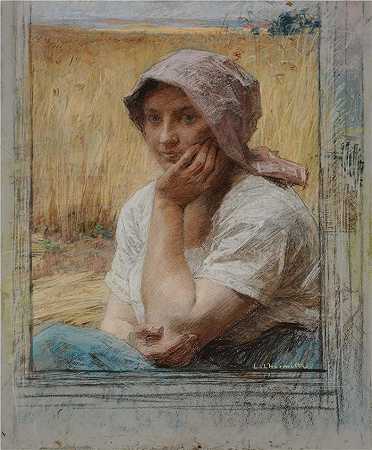 莱昂·奥古斯丁·莱尔米特（Léon Augustin Lhermitte，法国画家）-(休息的收割者（约1886年）)