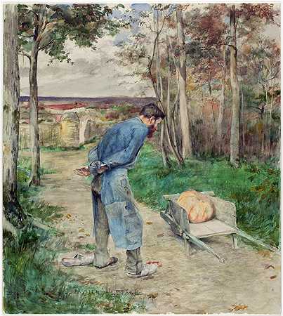 朱尔斯·巴斯蒂安-勒佩奇 （Jules Bastien Lepage，法国画家）-(橡子和南瓜 (1881))
