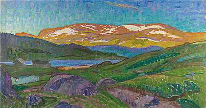 斯文·理查德·伯格（Sven Richard Bergh，瑞典画家）-(Gjendesheim 的风景 (1910))
