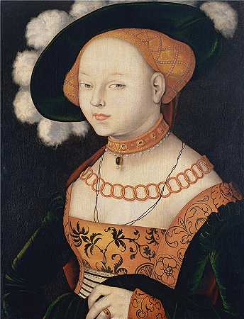 汉斯·鲍登（Hans Baldung，德国画家）-(一位女士的肖像（约 1530 年）)