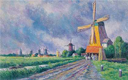 马克西米连·卢斯（ Maximilien Luce，法国画家）-(鹿特丹环境 (1907))