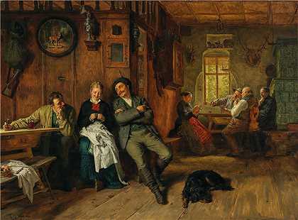 爱德华·冯·格鲁茨纳 ( Eduard von Grützner，德国画家 )-(埃因法德恩 (1882))