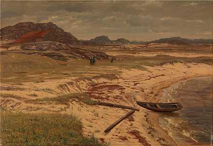 阿玛拉杜斯·尼尔森 （Amaldus Nielsen，挪威画家 ）-(从 Mandal 附近的 Risøbank 出发（1889 年）)