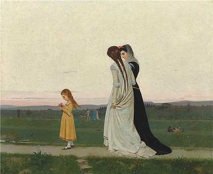 拉斐尔·索比（Raffaello Sorbi，意大利画家）-(佛罗伦萨的晚间漫步（1870 年）)