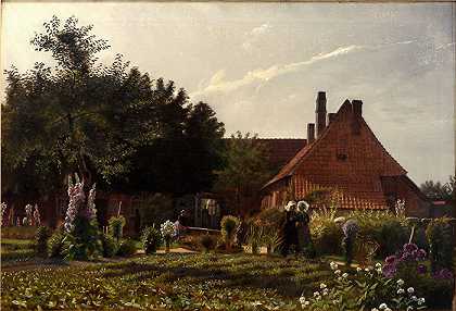 克里斯蒂安·扎尔特曼（Kristian Zahrtmann，丹麦画家）-(祖母的花园（1869 年）)