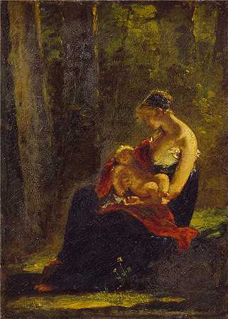 皮埃尔-保罗·普鲁东（Pierre-Paul Prud，法国画家）-(快乐的母亲（约 1810 年）)