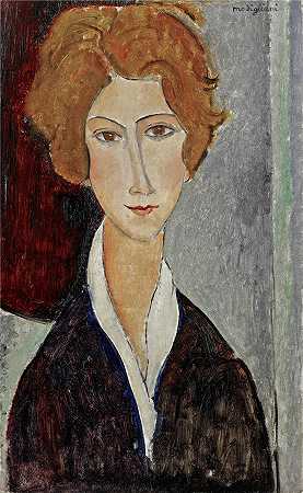 阿米迪奥·莫迪利亚尼（Amedeo Modigliani，意大利画家）-(女性肖像（C. 1917-18）)