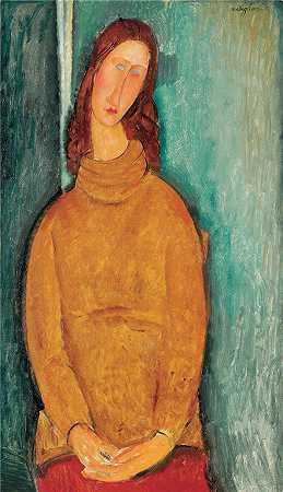 阿米迪奥·莫迪利亚尼（Amedeo Modigliani，意大利画家）-(Jeanne Hébuterne 的肖像)