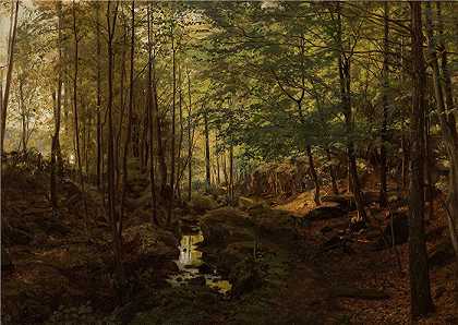 阿玛拉杜斯·尼尔森 （Amaldus Nielsen，挪威画家 ）-(Fra Linadalen，曼达尔（1890）)