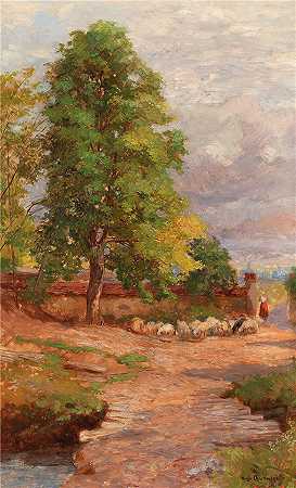 雨果·查尔蒙（Hugo Charlemont，奥地利画家）-(老栗树)